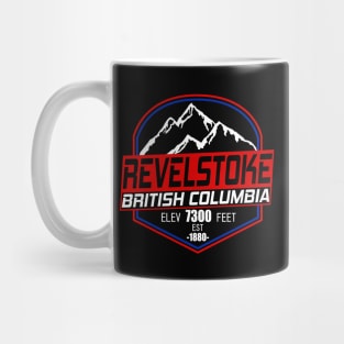 Retro Ski Revelstoke B.C Canada Skiing and Mountain Biking Paradise Mug